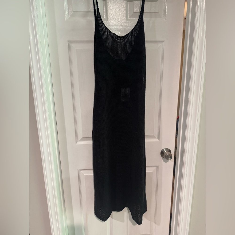Onia Black Mesh Midi Dress